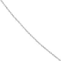 Olas d'Oro - 14K White Gold 20" Pendant Rope Chain Necklace with Lobster Clasp 0.95mm Width