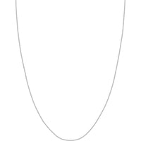 Olas d'Oro - 14K White Gold 20" Square Wheat Chain Necklace with Lobster Lock - 1.86 grams