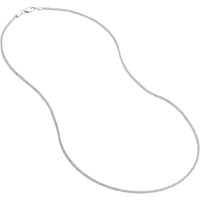 Olas d'Oro - 14K White Gold 20" Square Wheat Chain Necklace with Lobster Lock - 1.86 grams