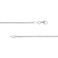Olas d'Oro - 14K White Gold 20" Square Wheat Chain Necklace with Lobster Lock - 1.86 grams