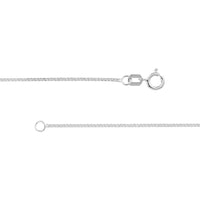 Olas d'Oro - 14K White Gold 20" Square Wheat Chain Necklace with Spring Ring Clasp 0.85mm Width