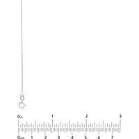 Olas d'Oro - 14K White Gold 20" Square Wheat Chain Necklace with Spring Ring Clasp 0.85mm Width