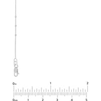 Olas d'Oro - 14K White Gold 20" Triple Bead Saturn Chain Necklace with Lobster Lock 2.41 Grams Total Weight