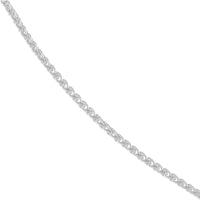Olas d'Oro - 14K White Gold 20" Wheat Chain Necklace with Lobster Clasp - 0.85mm Width