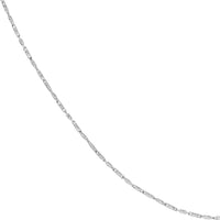 Olas d'Oro - 14K White Gold 22" Adjustable Lumacina Necklace with 0.95mm Diamond-Cut Finish and Silicone Slider Bead