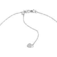 Olas d'Oro - 14K White Gold 22" Adjustable Lumacina Necklace with 0.95mm Diamond-Cut Finish and Silicone Slider Bead