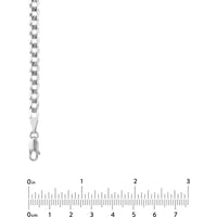 Olas d'Oro - 14K White Gold 22'' Curb Chain Necklace - 4.95mm with Lobster Clasp and 14.47g Weight
