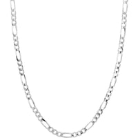Olas d'Oro - 14K White Gold 22-inch Concave Figaro Necklace - 5.8mm Chain, 29.24g