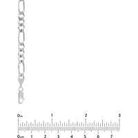 Olas d'Oro - 14K White Gold 22-inch Concave Figaro Necklace - 5.8mm Chain, 29.24g