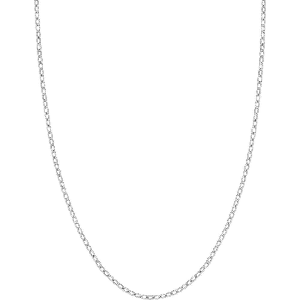Olas d'Oro - 14K White Gold 22" Rolo Chain Necklace with Lobster Clasp - 5.76 grams