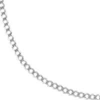 Olas d'Oro - 14K White Gold 24" Curb Chain Necklace with Lobster Clasp 8.62 Grams Average Weight