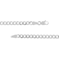 Olas d'Oro - 14K White Gold 24" Curb Chain Necklace with Lobster Clasp 8.62 Grams Average Weight