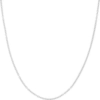 Olas d'Oro - 14K White Gold 24" Designer Rolo Chain - 4.33 Grams Average Weight