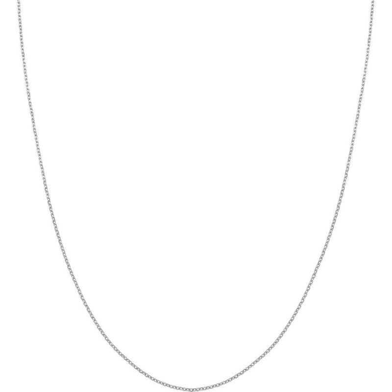 Olas d'Oro - 14K White Gold 24" Diamond-Cut Cable Chain Necklace with Lobster Clasp - 2.71 Grams