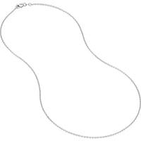 Olas d'Oro - 14K White Gold 24" Diamond-Cut Cable Chain Necklace with Lobster Clasp - 2.71 Grams