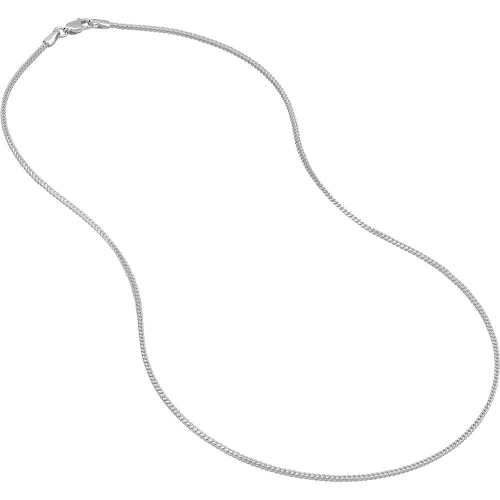 Olas d'Oro - 14K White Gold 24" 1.20mm Round Franco Chain with Lobster Clasp - 6.63 Grams