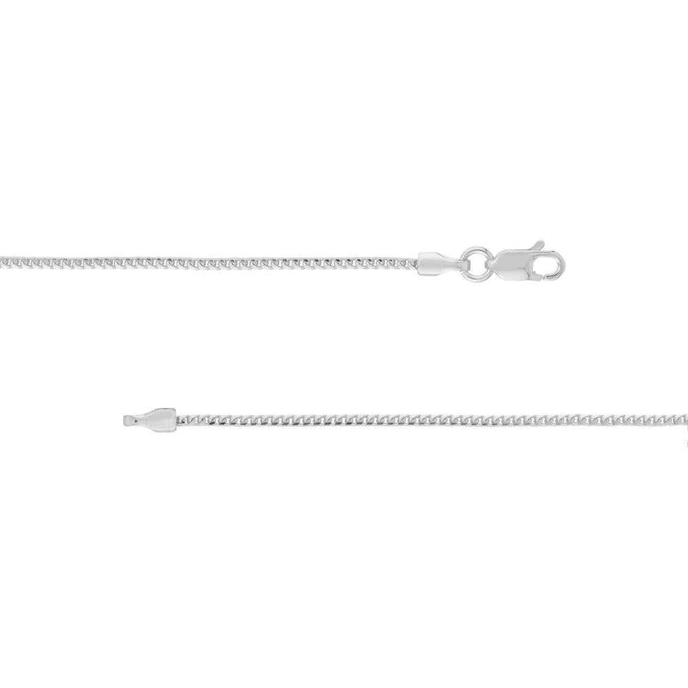 Olas d'Oro - 14K White Gold 24" 1.20mm Round Franco Chain with Lobster Clasp - 6.63 Grams