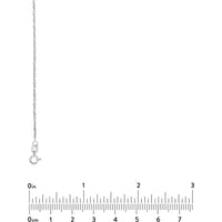 Olas d'Oro - 14K White Gold 24" Singapore Chain with Twist Design and Spring Ring Clasp