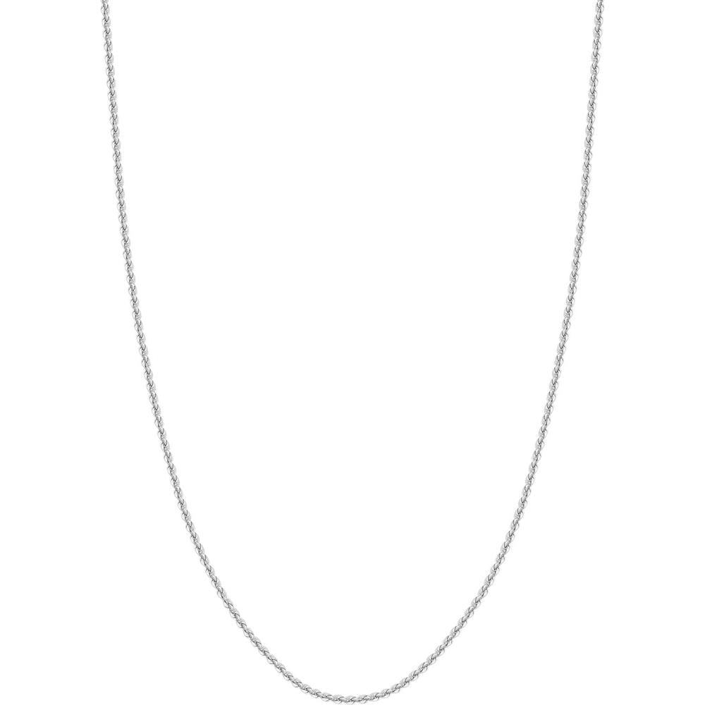 Olas d'Oro - 14K White Gold 24" Light Rope Chain with Lobster Lock - 2.3mm Gauge