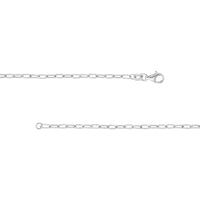 Olas d'Oro - 14K White Gold 24" Paper Clip Chain Necklace - 2.1mm Wide