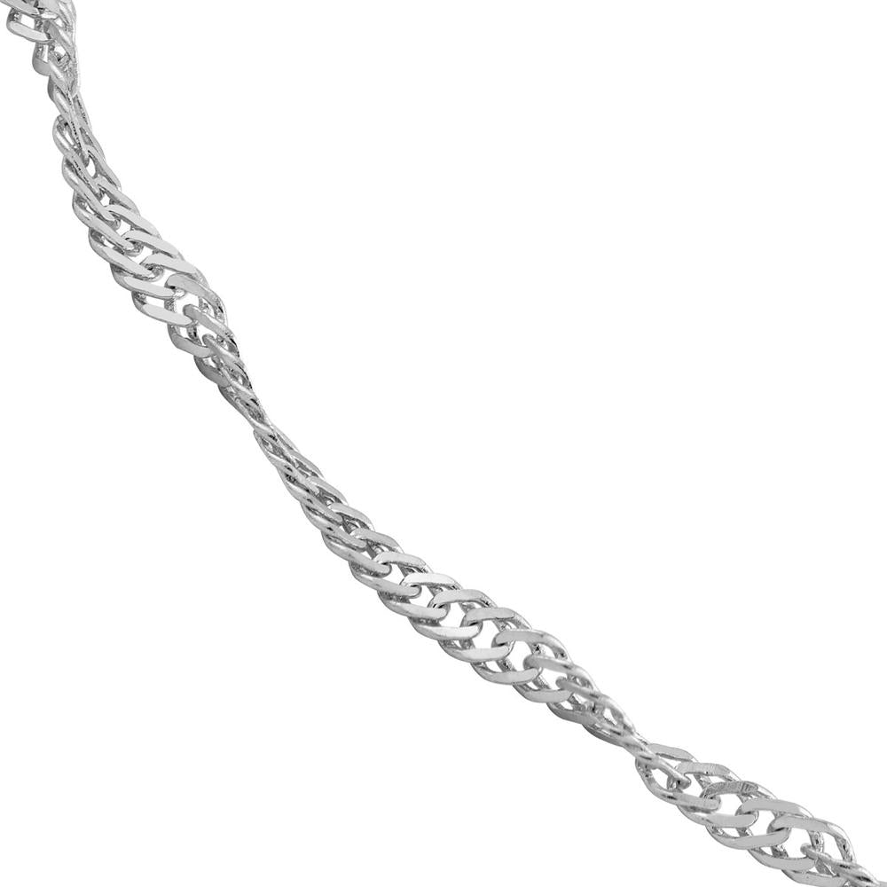 Olas d'Oro - 14K White Gold 24" Singapore Chain - 1.15mm with Lobster Clasp