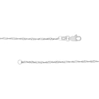 Olas d'Oro - 14K White Gold 24" Singapore Chain Necklace - 1.4mm Twist Design with Lobster Clasp