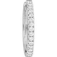 Olas d'Oro - 14K White Gold 25mm Diamond Hoop Earrings with 7/8 Total Carat Weight