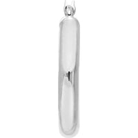 Olas d'Oro - 14K White Gold 25mm Polished Hoop Earrings - 2.80 Grams