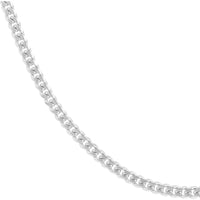 Olas d'Oro - 14K White Gold 26" Curb Chain Necklace with Lobster Clasp 14.33 Grams Total Weight