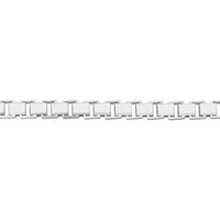 Olas d'Oro - 14K White Gold 3.4mm Box Chain Bracelet with Spring Ring Clasp 17.89 Grams