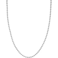 Olas d'Oro - 14K White Gold 3.5mm Bead Chain Bracelet 8.50" Length, Elegant Modern Design