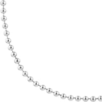 Olas d'Oro - 14K White Gold 3.5mm Bead Chain Bracelet 8.50" Length, Elegant Modern Design