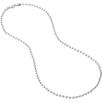 Olas d'Oro - 14K White Gold 3.5mm Bead Chain Bracelet 8.50" Length, Elegant Modern Design