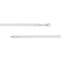 Olas d'Oro - 14K White Gold 3.7mm Mariner Chain Necklace - 30" with Lobster Lock - 18.35 Grams