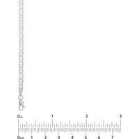Olas d'Oro - 14K White Gold 3.7mm Mariner Chain Necklace with Lobster Lock - 20 Inches