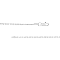 Olas d'Oro - 14K White Gold 30" Diamond-Cut Rope Chain Necklace with Lobster Clasp 1.05mm Width