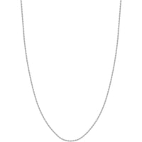 Olas d'Oro - 14K White Gold 30" Light Rope Chain Necklace with Lobster Lock 3.65 Grams