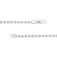 Olas d'Oro - 14K White Gold 3mm Bead Chain Bracelet - 7.50 inches - 5.91 grams