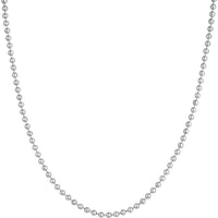 Olas d'Oro - 14K White Gold 3mm Bead Chain Necklace - 18 Inch, 13.73 Grams
