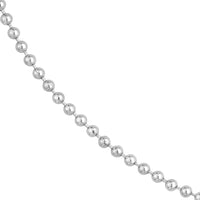 Olas d'Oro - 14K White Gold 3mm Bead Chain Necklace - 18 Inch, 13.73 Grams