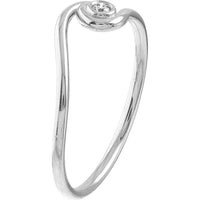 Olas d'Oro - 14K White Gold 3pt Diamond Solitaire Wrap Ring - Size 8