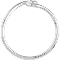 Olas d'Oro - 14K White Gold 3pt Diamond Solitaire Wrap Ring - Size 8