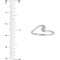 Olas d'Oro - 14K White Gold 3pt Diamond Solitaire Wrap Ring - Size 8