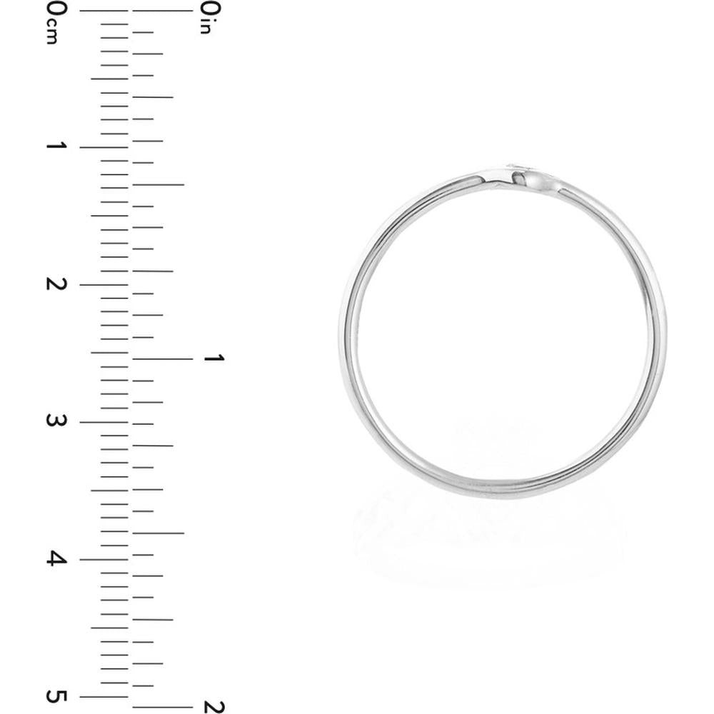 Olas d'Oro - 14K White Gold 3pt Round Diamond Bezel Ring - Size 7