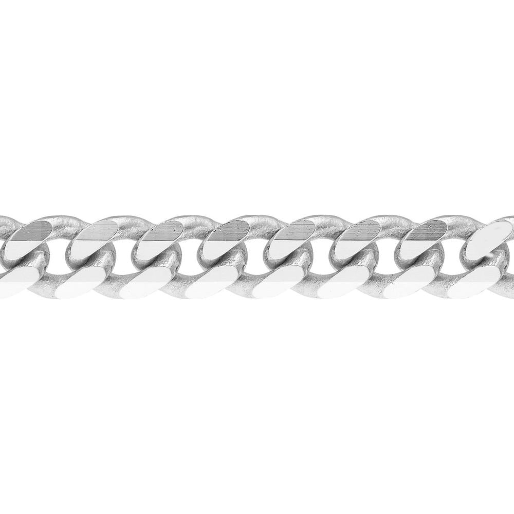 Olas d'Oro - 14K White Gold 4.20mm Curb Chain Bracelet with Lobster Clasp - 9.97g Total Weight