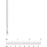 Olas d'Oro - 14K White Gold 4.3mm Diamond-Cut Curb Bismarck Chain Necklace - 18" Length