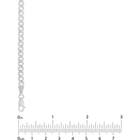 Olas d'Oro - 14K White Gold 4.5mm Curb Chain Necklace with Lobster Lock - 22 inches