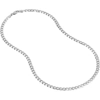 Olas d'Oro - 14K White Gold 4.95mm Curb Chain Bracelet with Lobster Lock - 8.50" Length
