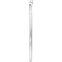 Olas d'Oro - 14K White Gold 40mm Diamond-Cut Florentine Hoop Earrings 2.00 Grams Total Weight