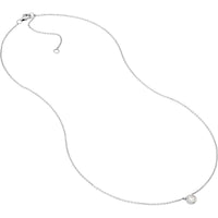 Olas d'Oro - 14K White Gold 4mm Diamond Bezel Necklace - 0.25 Carat Total Diamond Weight